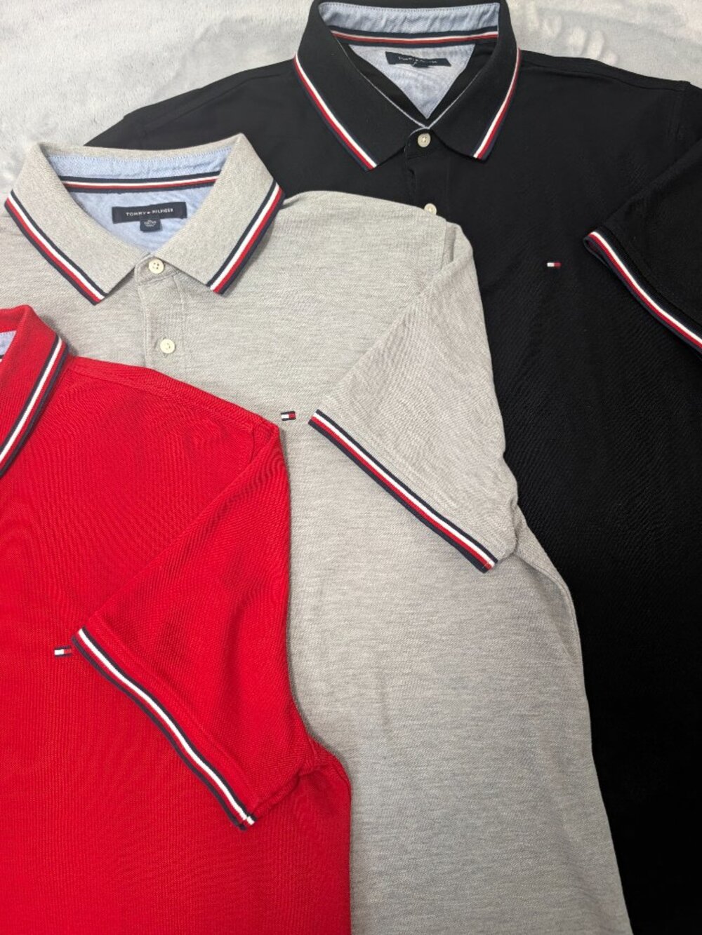Tommy Hilfiger Polo 3 Shirts Men's Size XL Preppy Ivy League Golf Country Club